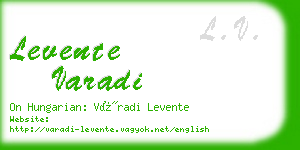 levente varadi business card